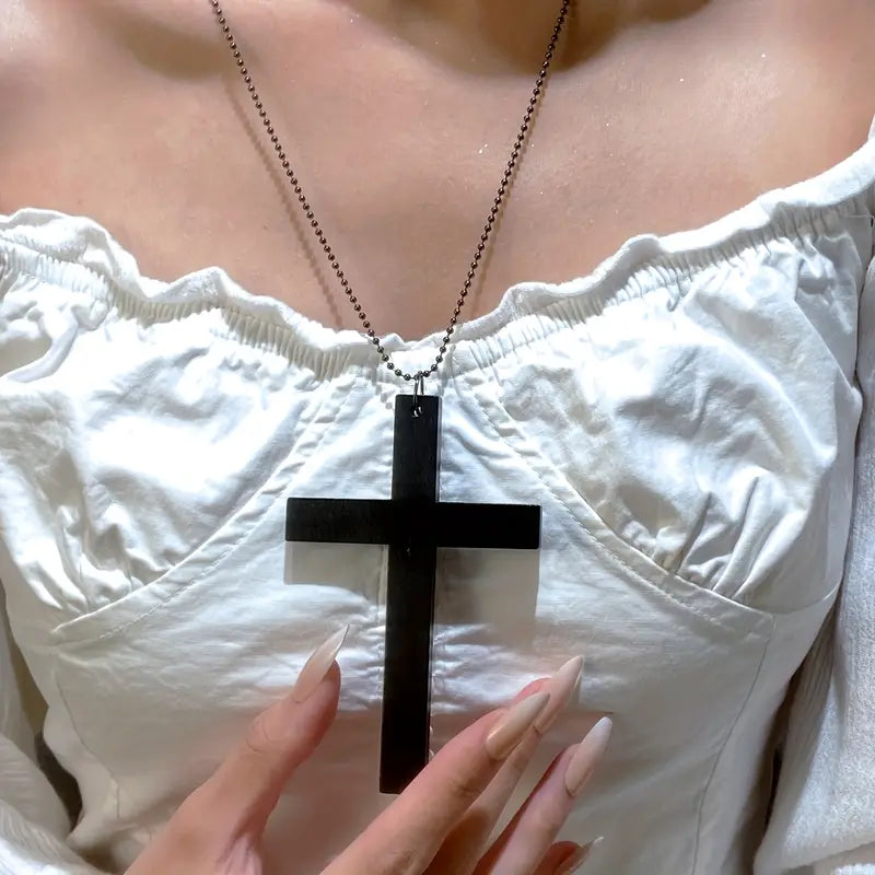 Cross Wooden Necklace