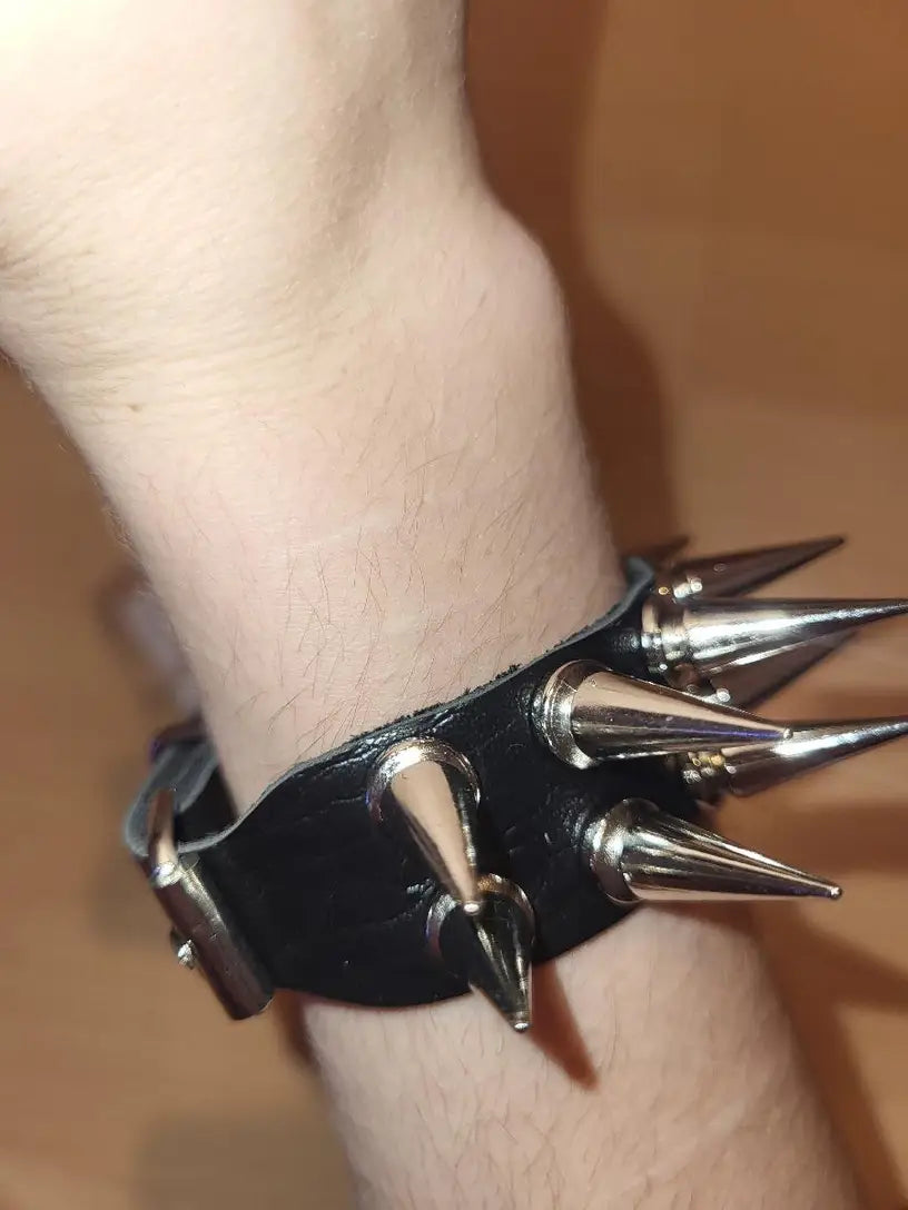 Double Row Spiked Bracelet
