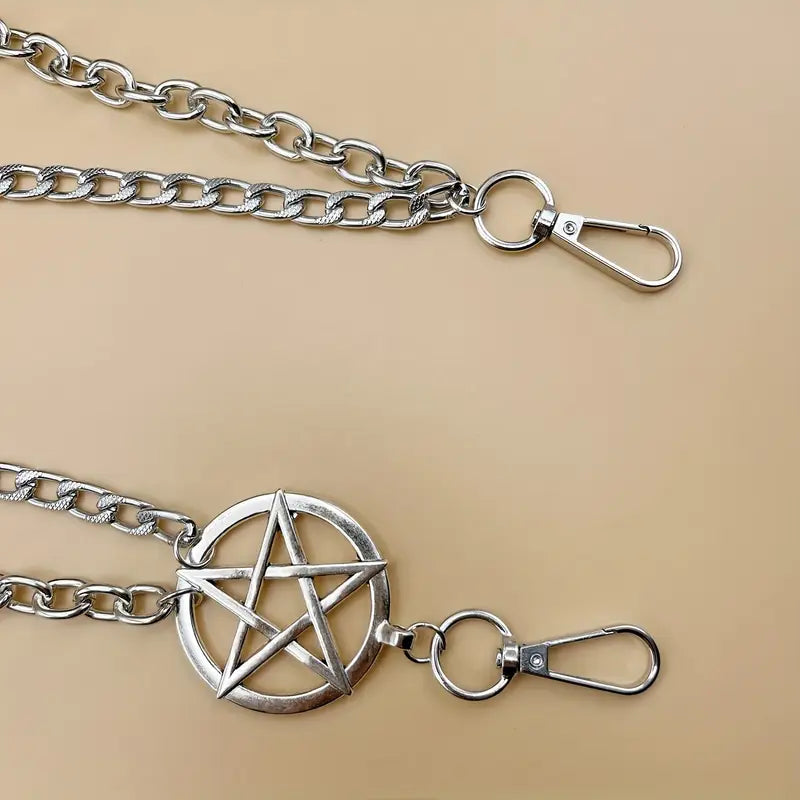 Pentagon Star Astrology Wallet Bag Chain