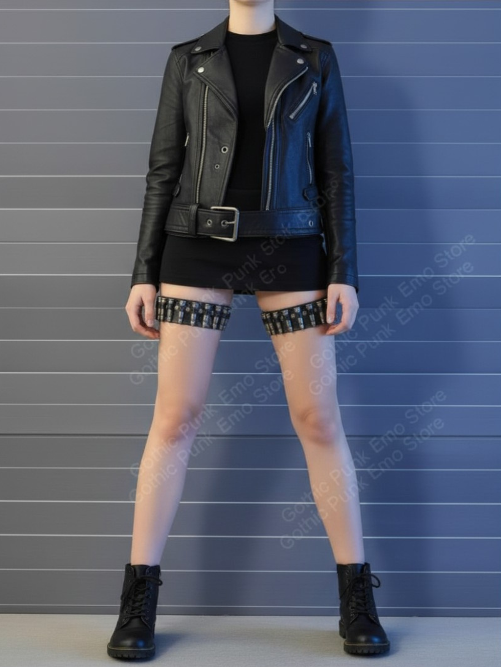 Punk Thigh High Bullet Garters