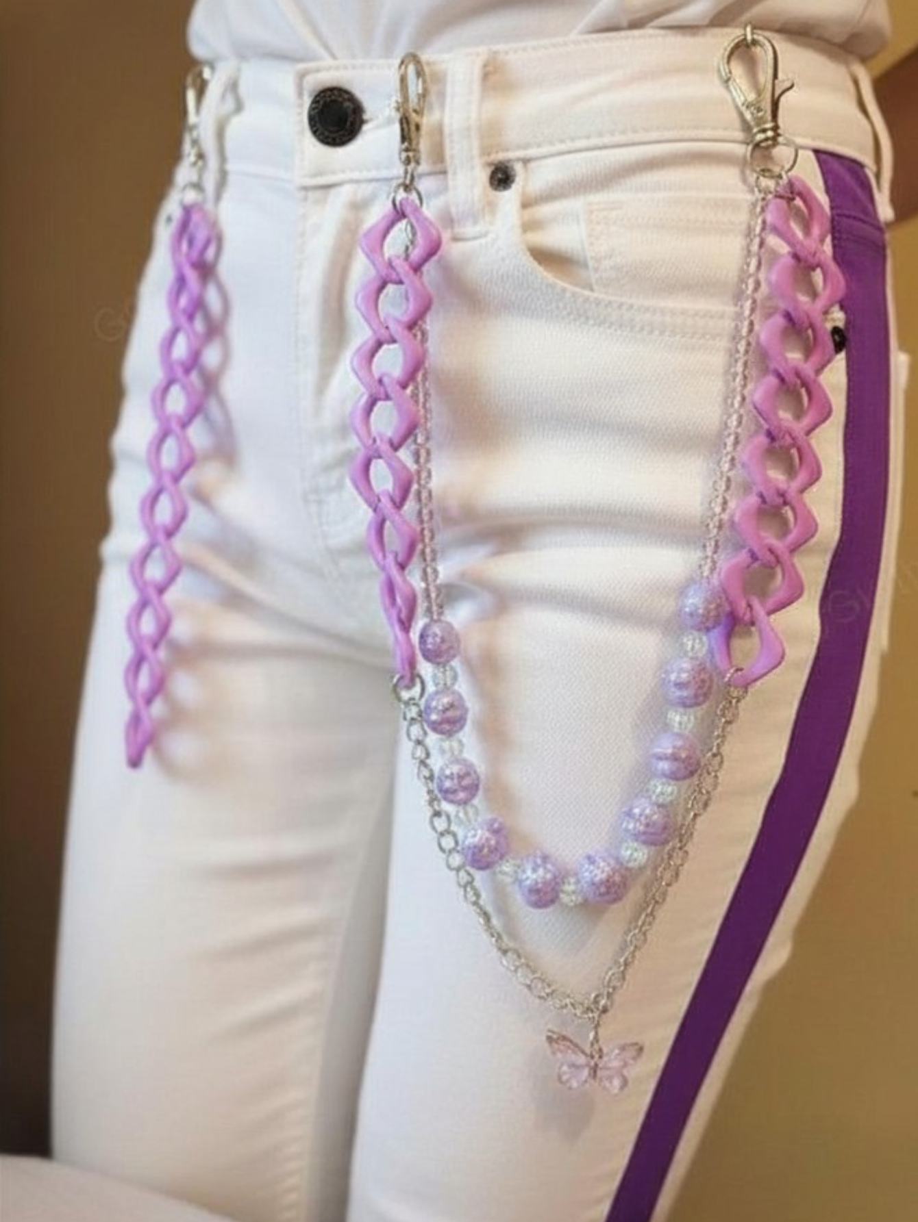 Purple Aesthetics Butterfly Necklace