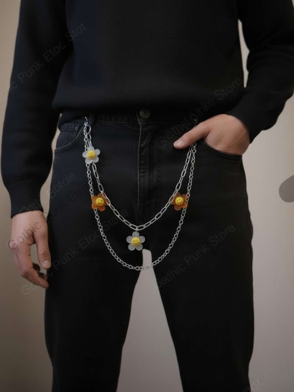 Daisy Beaded Rainbow Chain