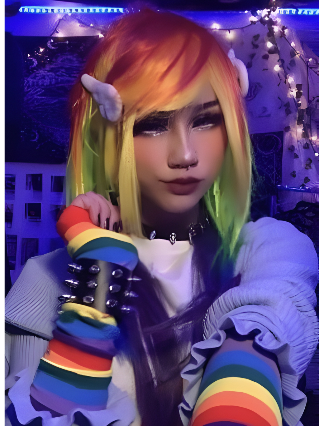 Rainbow Drag Queen Cosplay Wig
