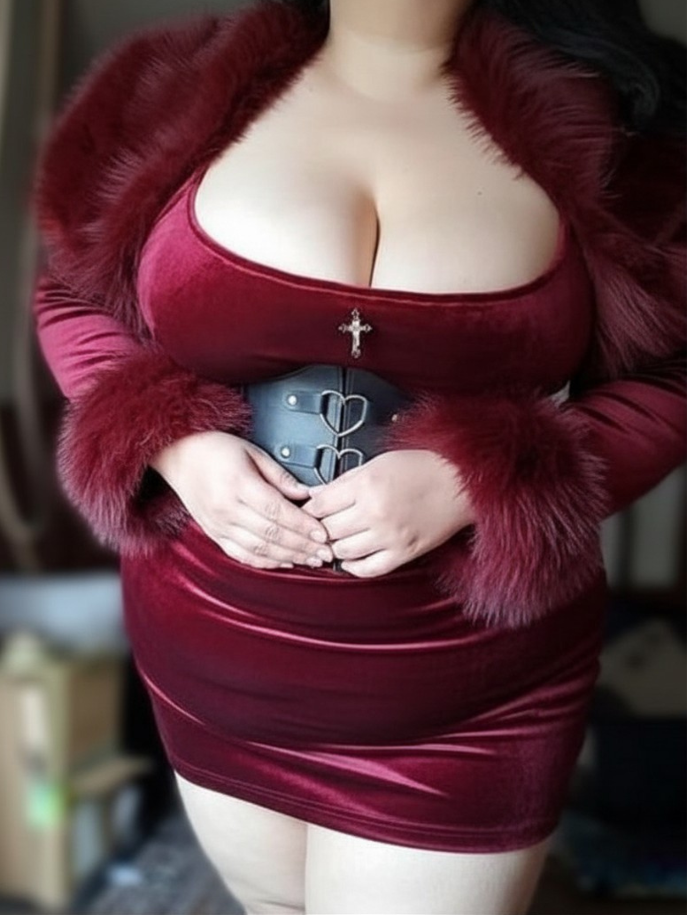 Heart Ring Corset Harness Belt