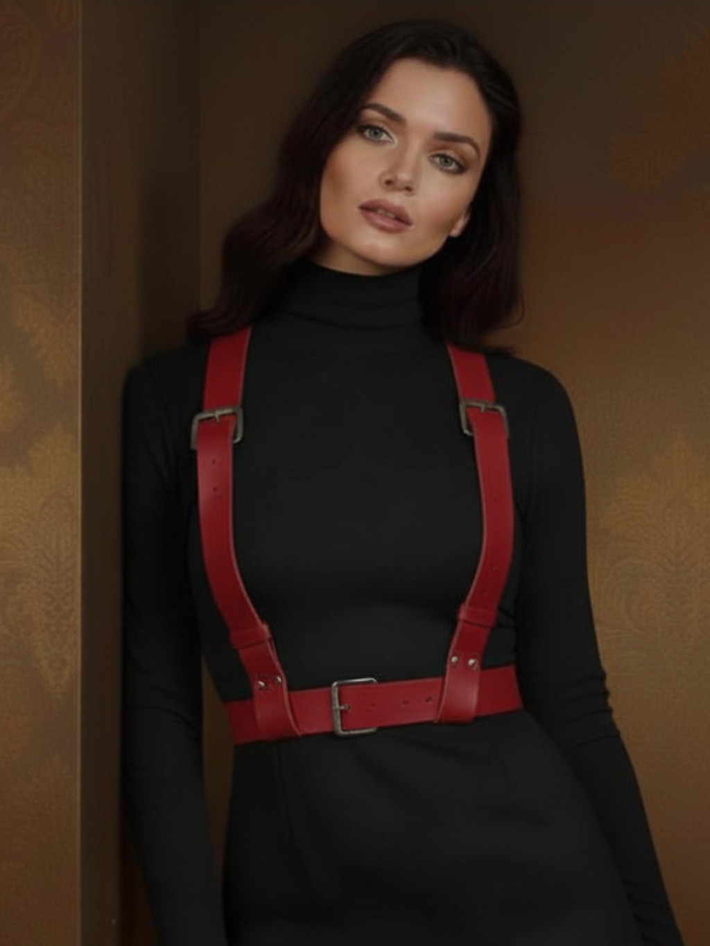 Vegan Leather Suspenders