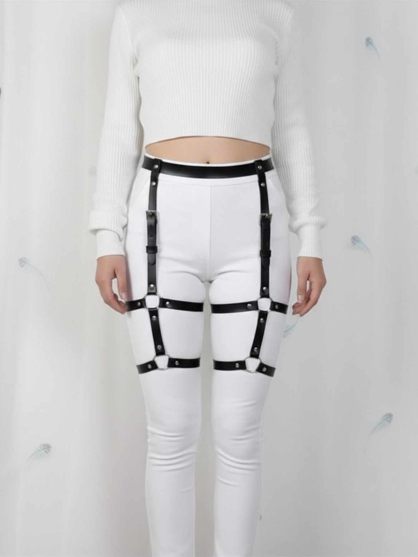 Vegan Leather Leg Harness