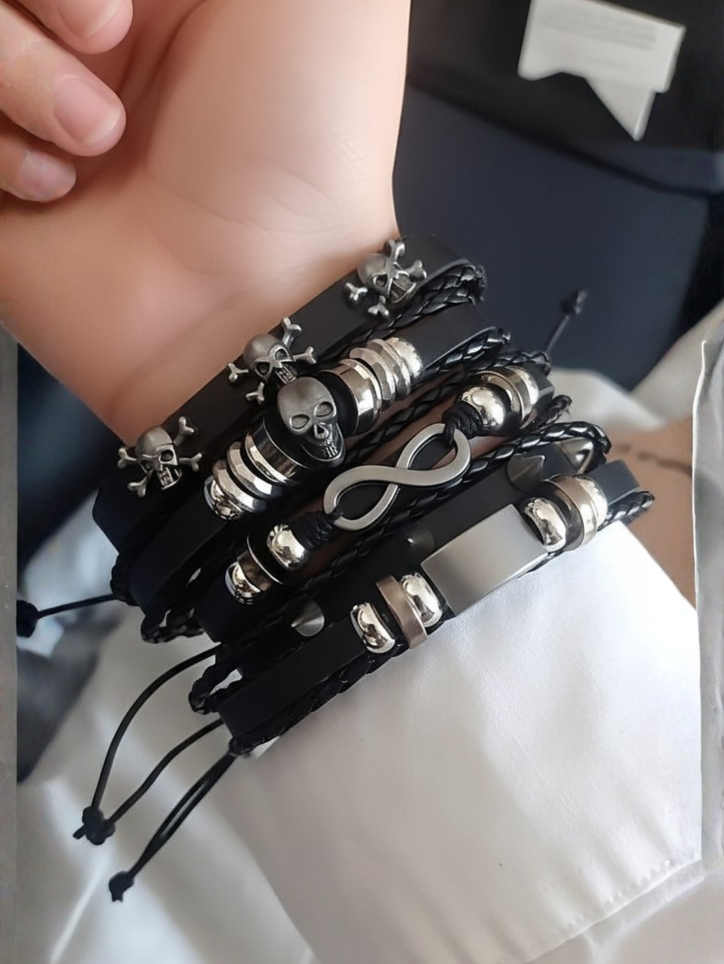 Spiked Punk Bracelet Set