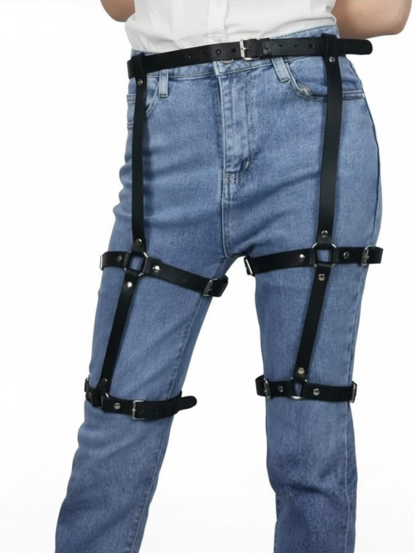 Vegan Leather Leg Harness