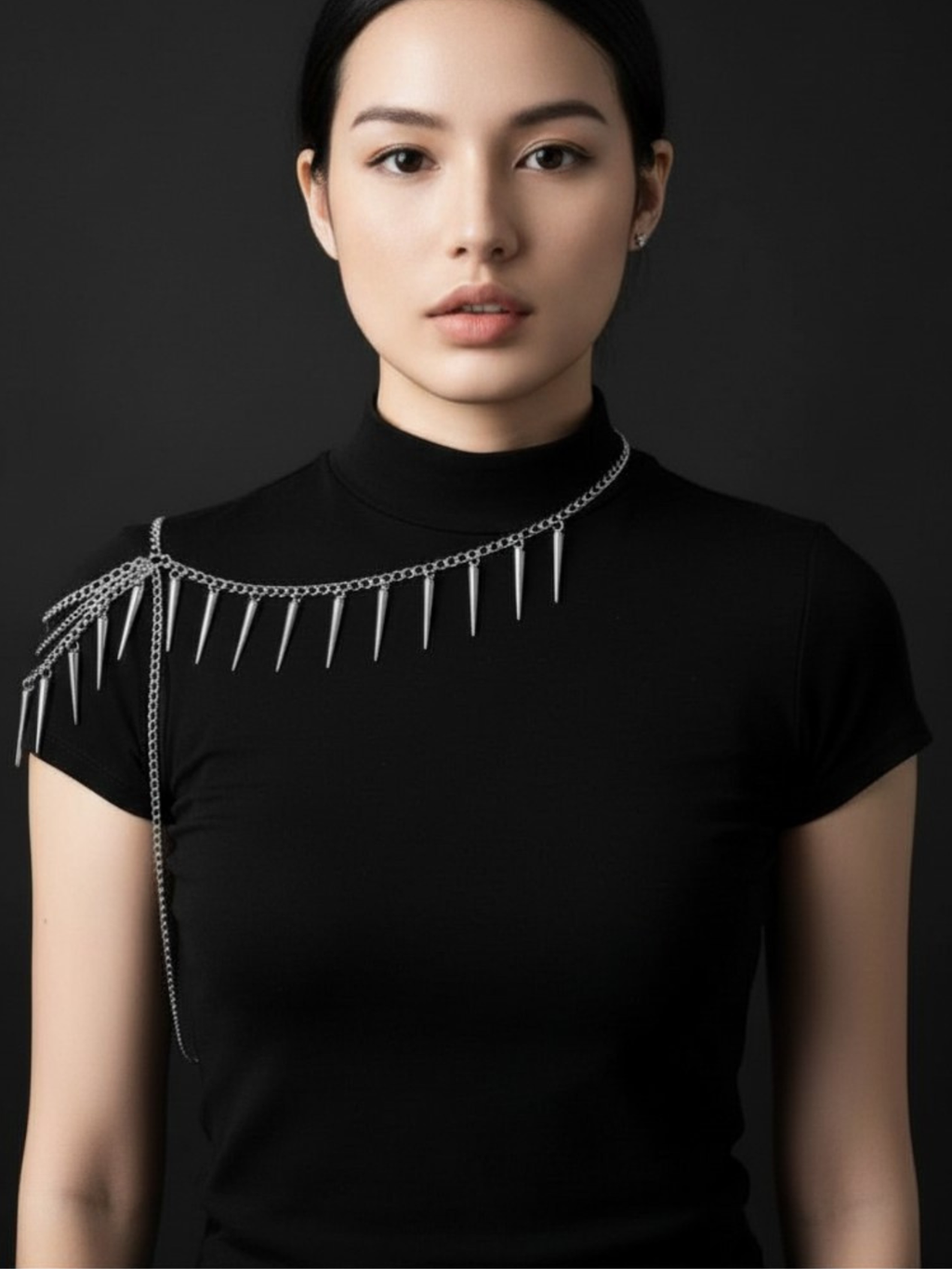 Spiked Shoulder Necklace