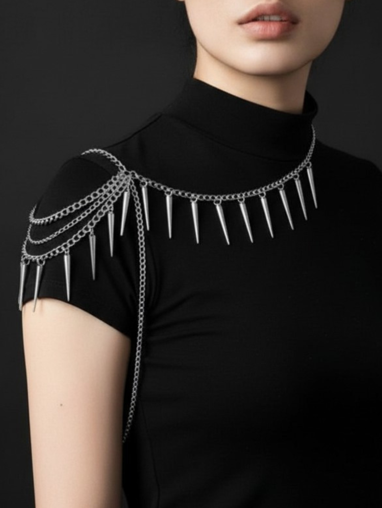 Spiked Shoulder Necklace