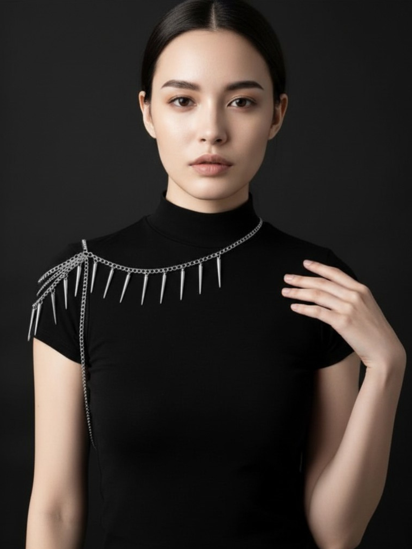 Spiked Shoulder Necklace