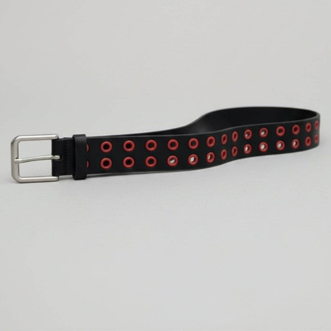 Red & Black Grommet Belt
