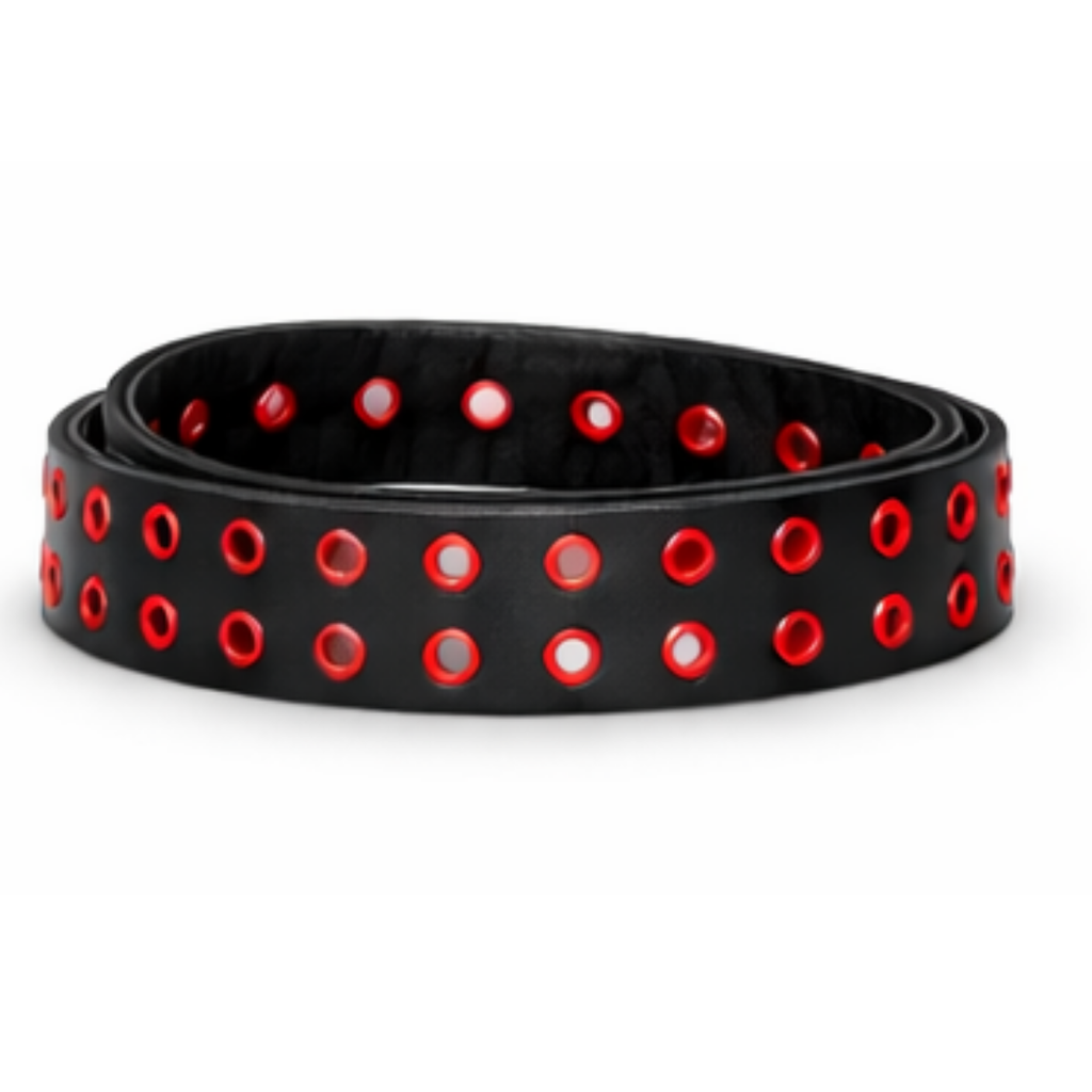 Red & Black Grommet Belt