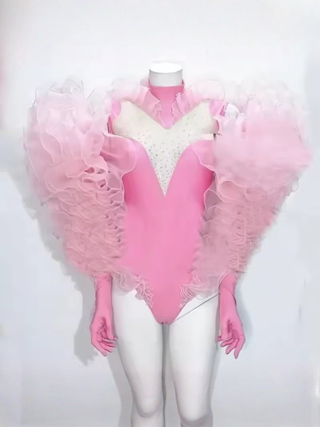 Pink Heart monokini costume