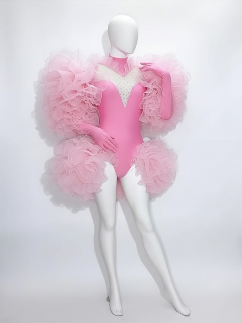 Pink Heart monokini costume