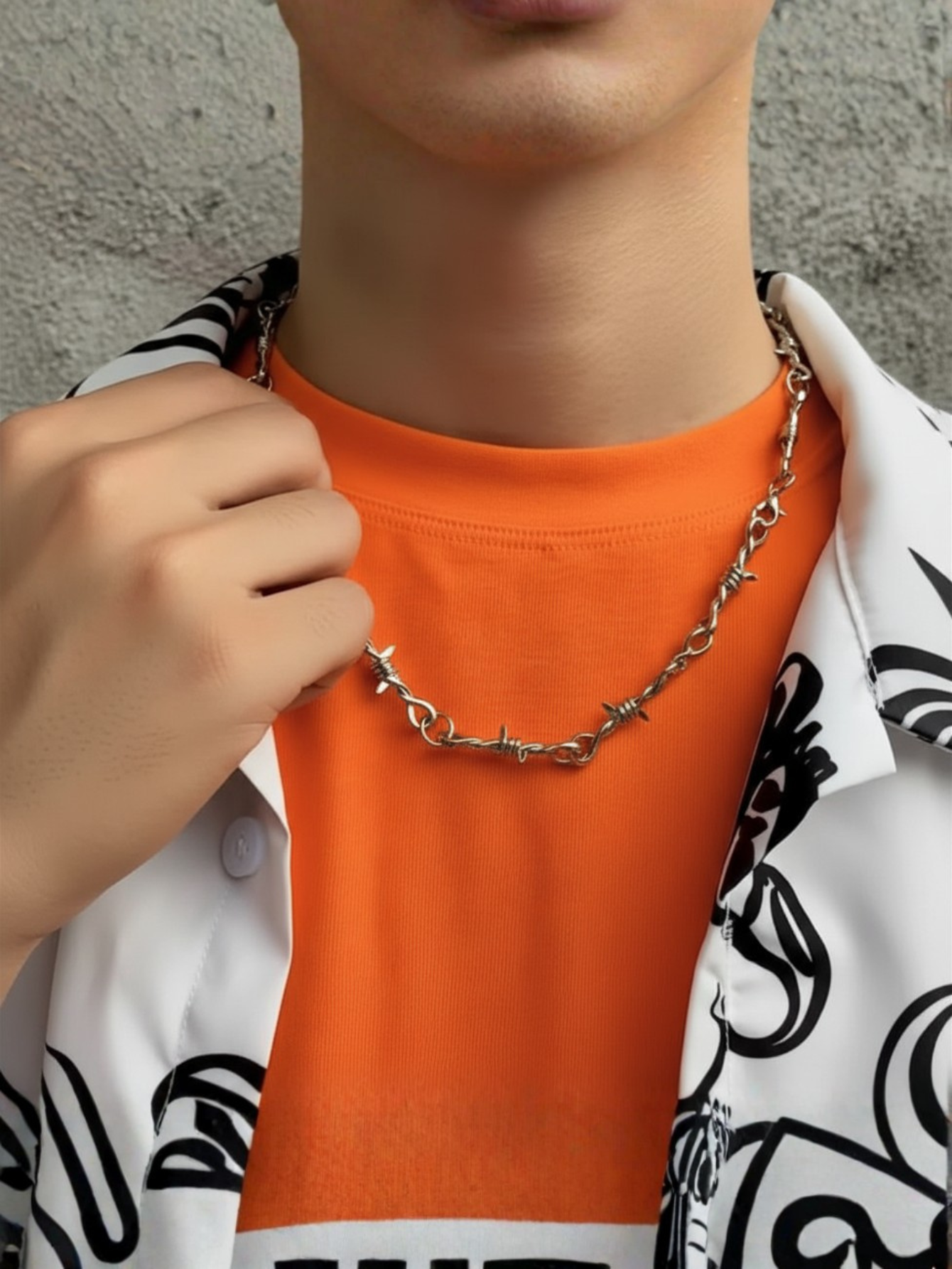 Barbed Wire Chain Necklace