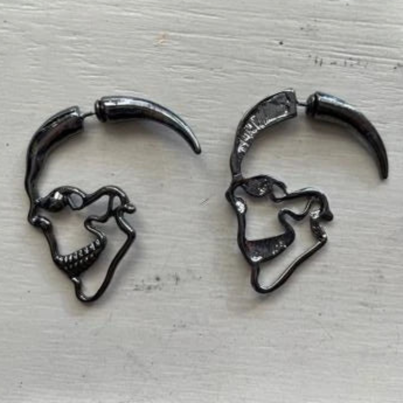 Skeleton Goth 3D Earrings