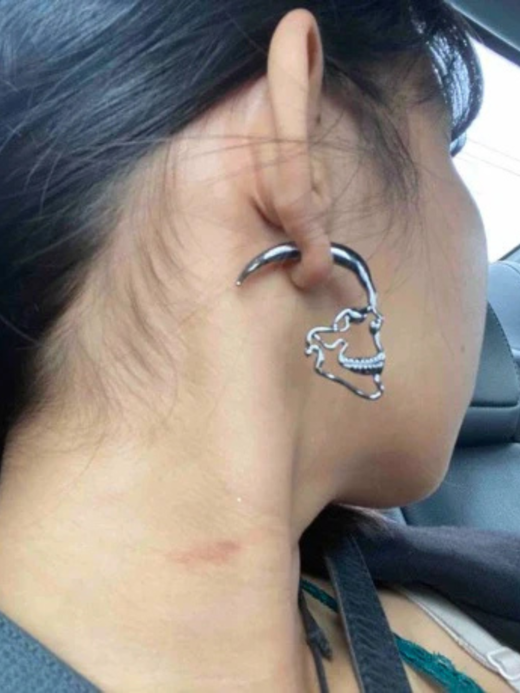 Skeleton Goth 3D Earrings