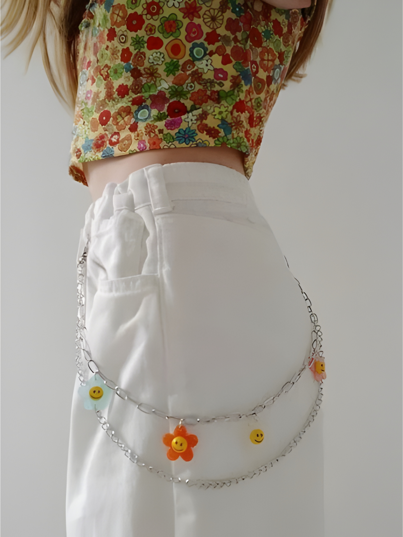 Daisy Beaded Rainbow Chain