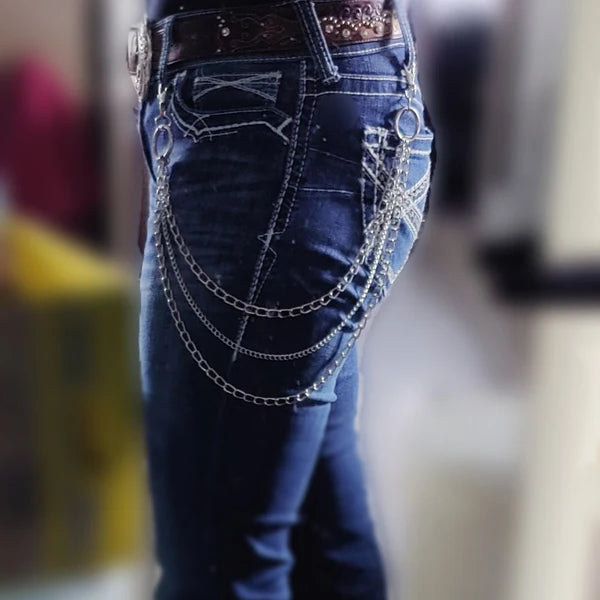 3 Layer O Ring Wallet Chain
