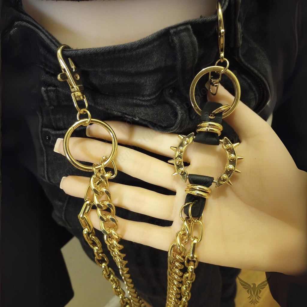 Spiked O Ring Pants Chain
