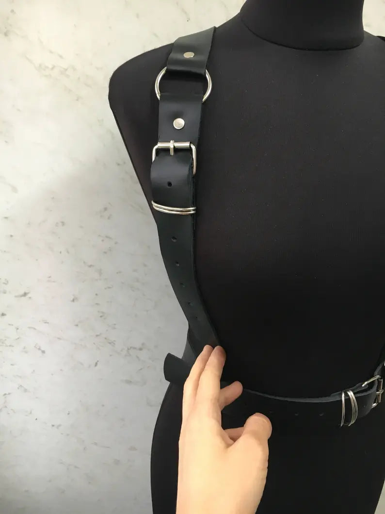 Vegan Leather Suspenders