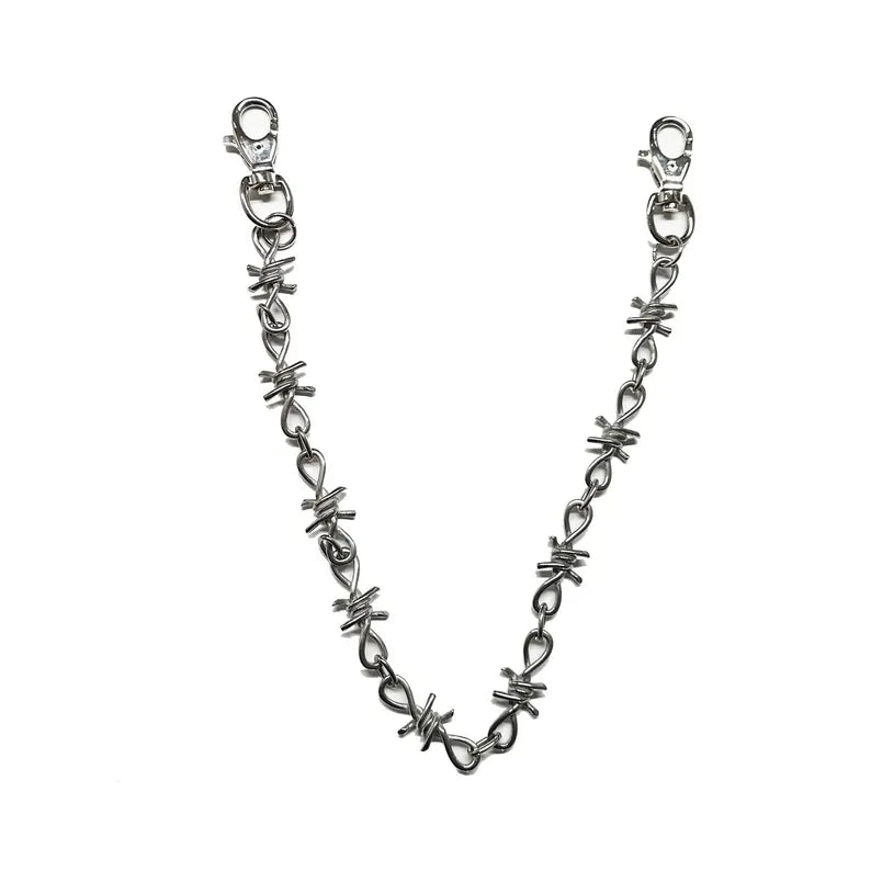 Spiked Barbed Wire Wallet Chain