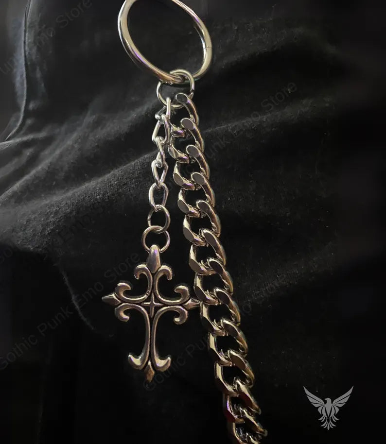 Pants Wallet Chain Cross Men Women