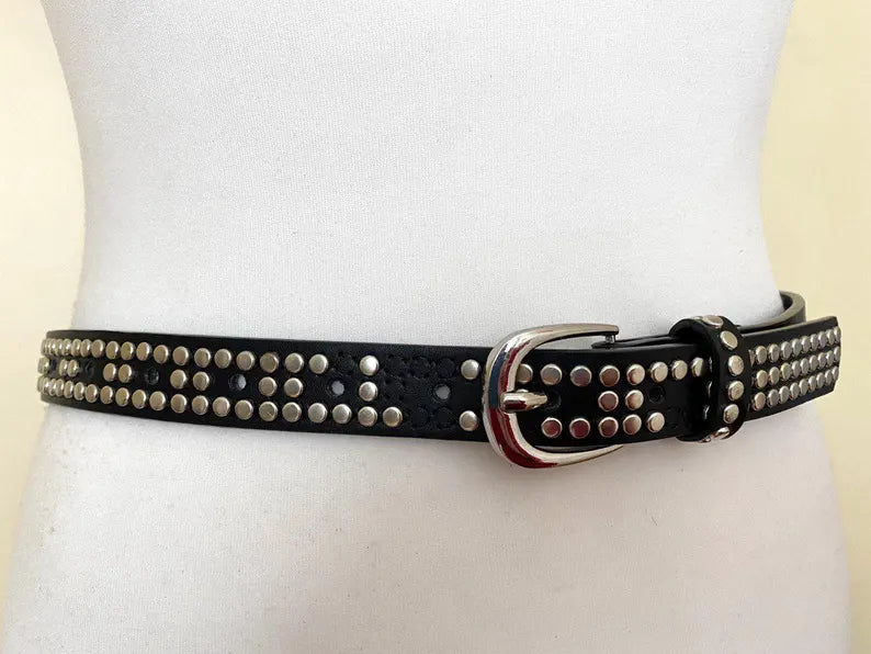 Rivet Stud Button Belt