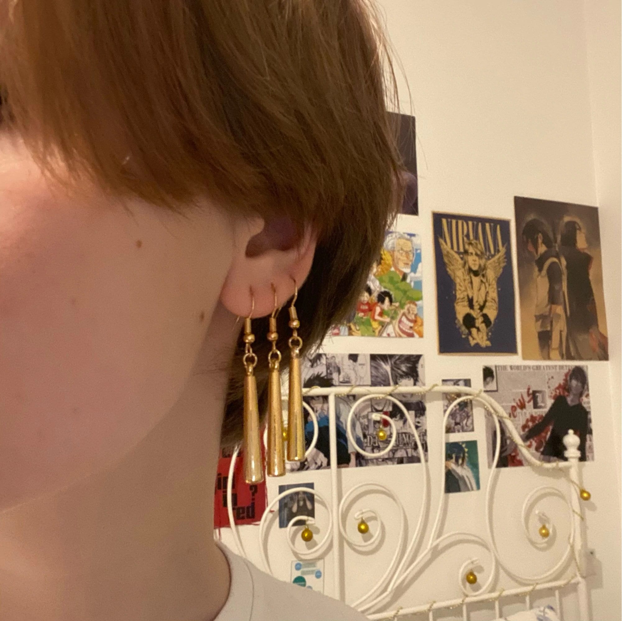 Zoro Gold Anime Cosplay Earrings