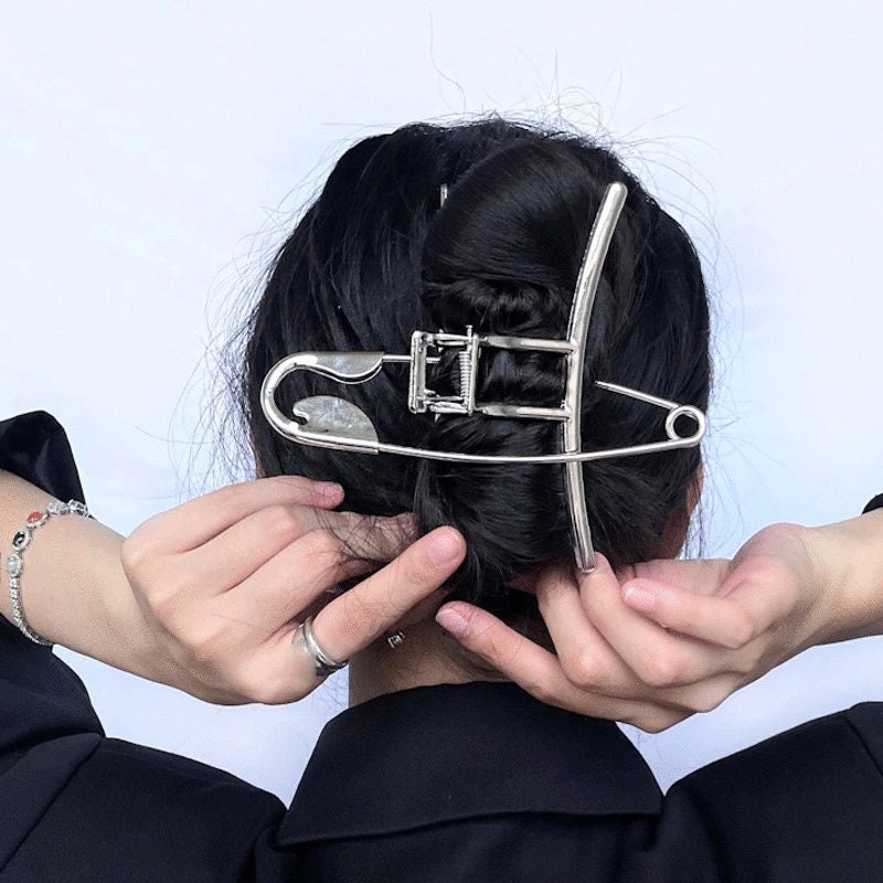 Safety Pin Hair Clips