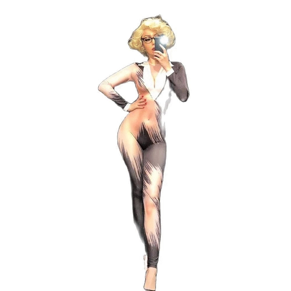 Tuxedo Lyrical Dance Jumpsuit
