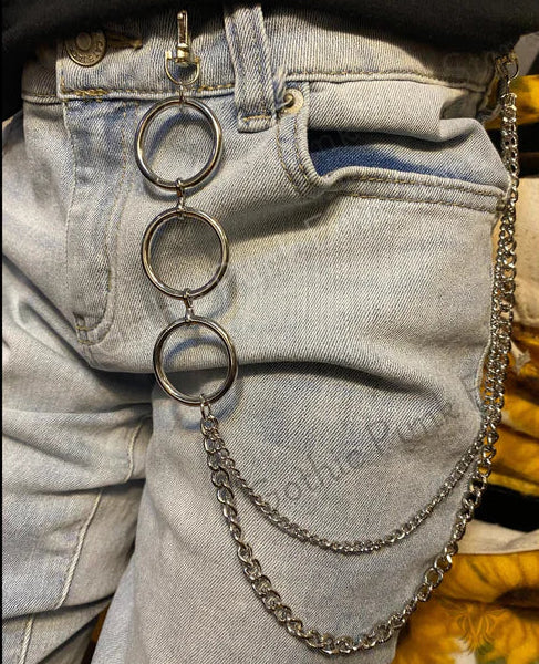 Gothic O Ring Layered Pants Chain