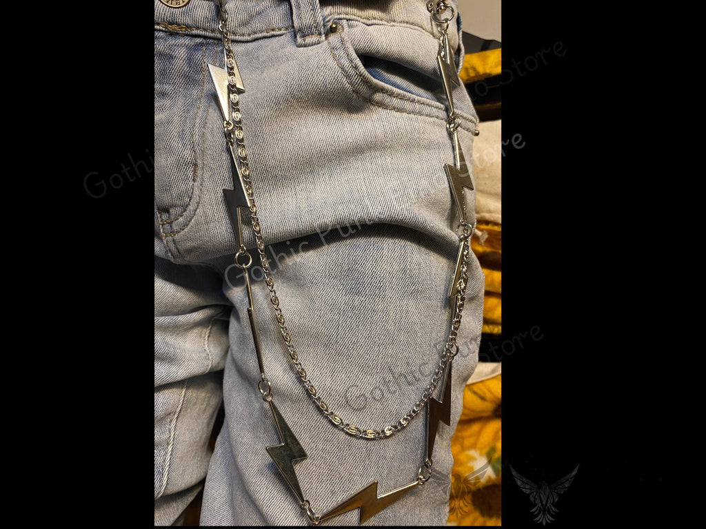 Lightning Bolt Flash Pants Chain