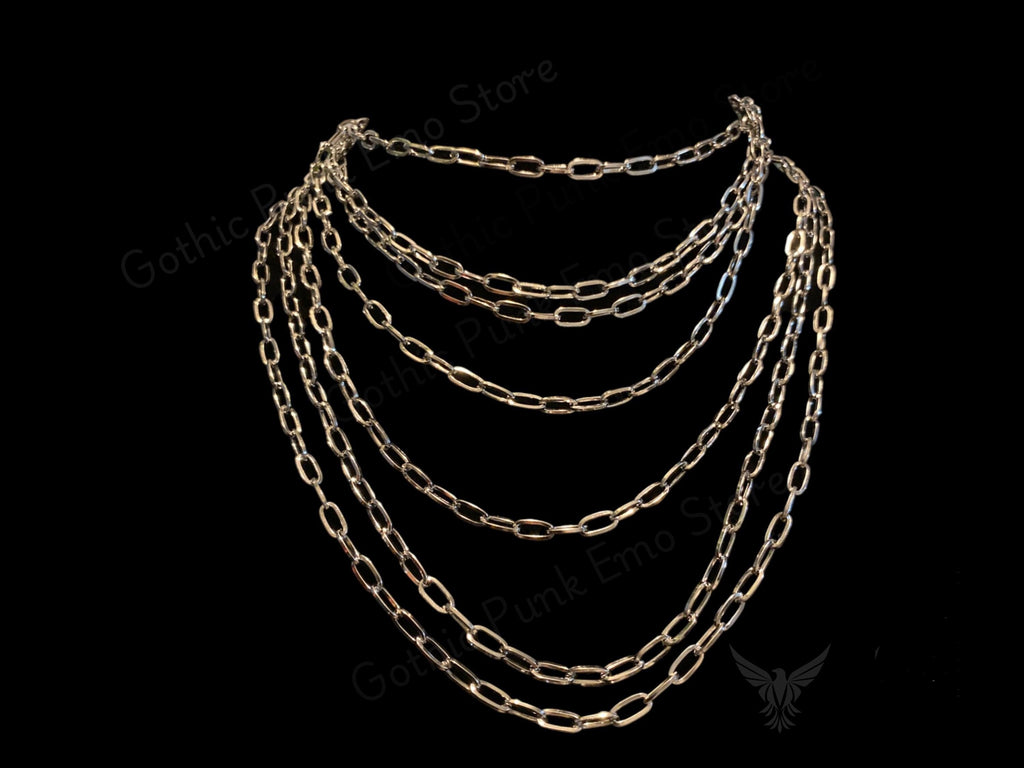 Layered Y2K Chain Necklace