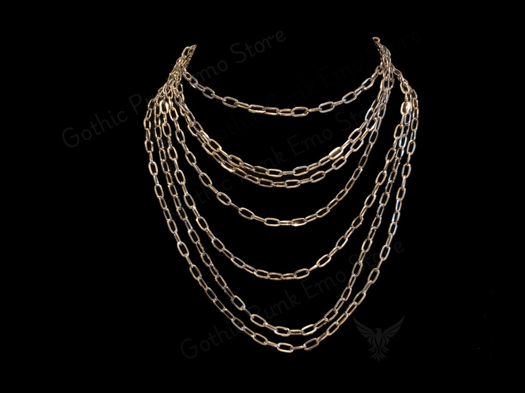 Layered Y2K Chain Necklace