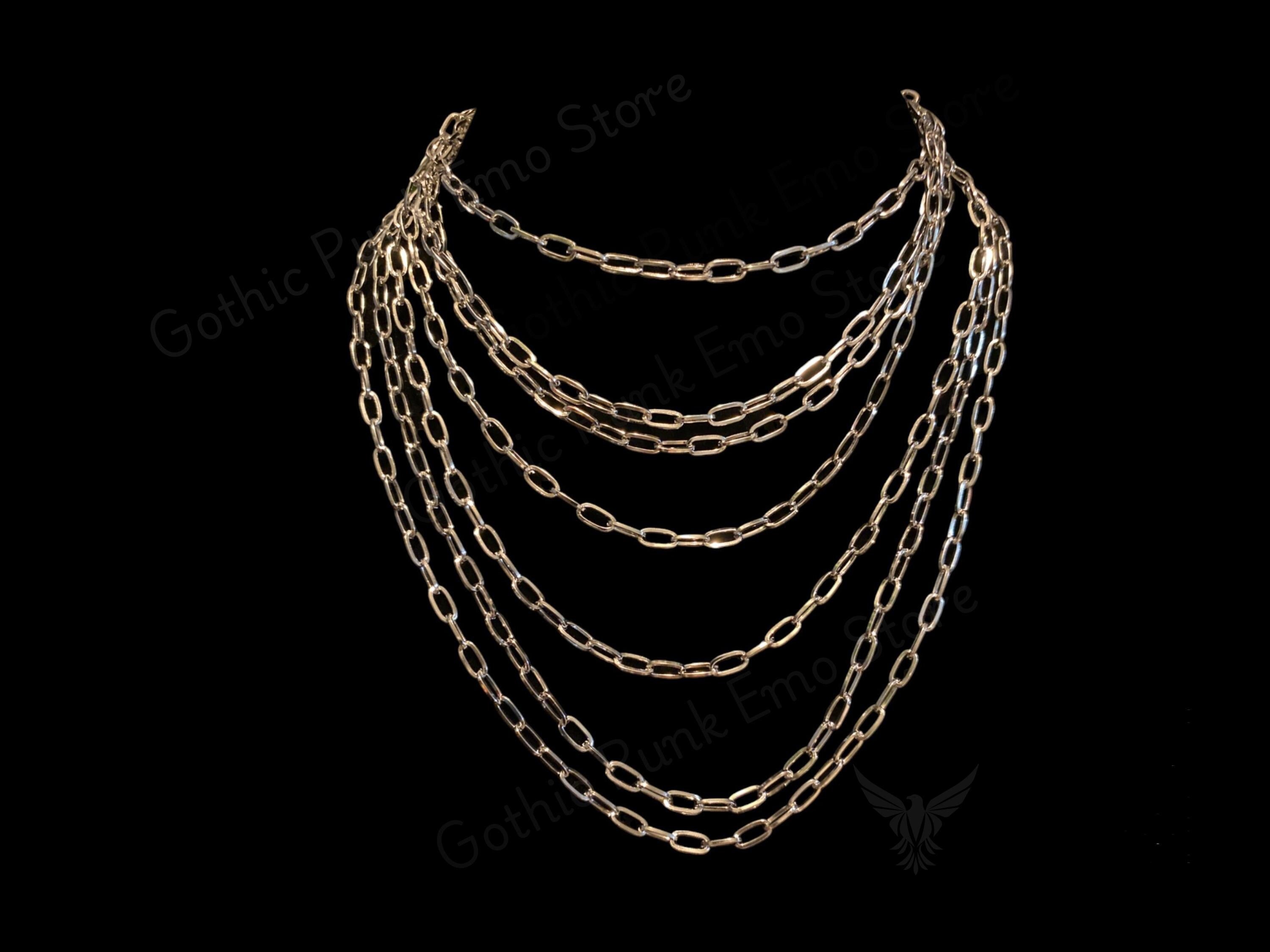 Layered Y2K Chain Necklace