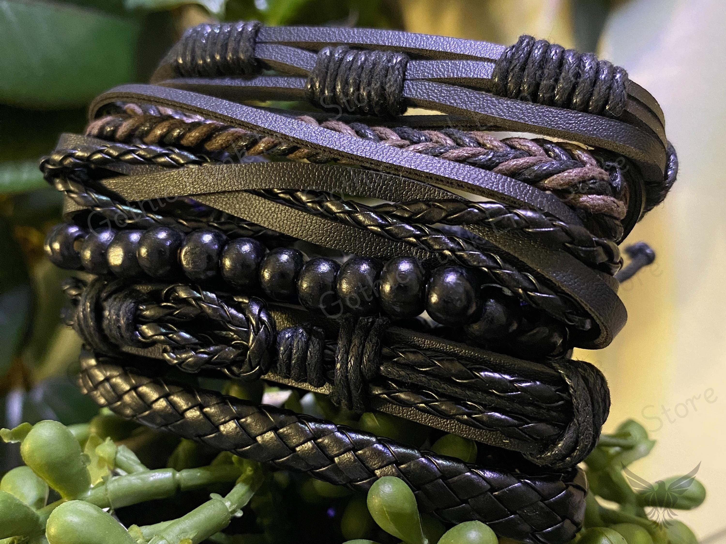 Black Brown Bracelet Set