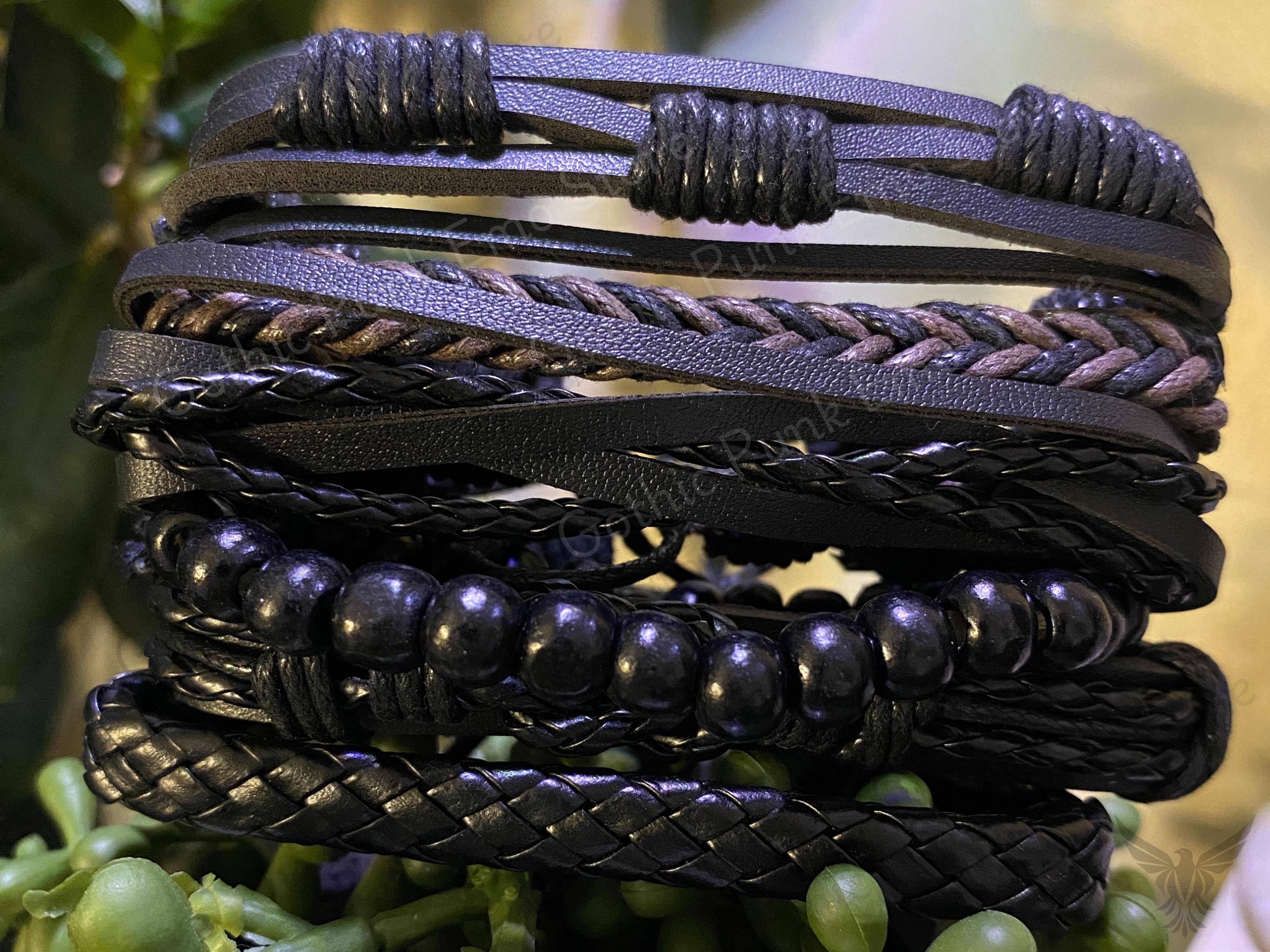 Black Brown Bracelet Set