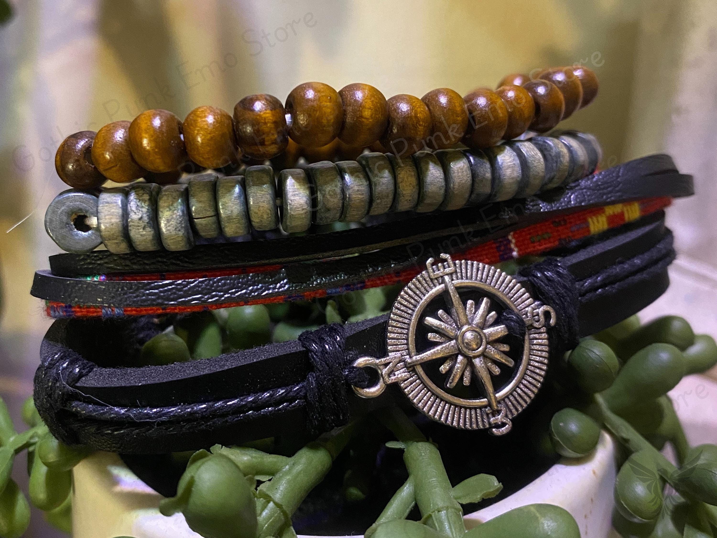 Boho Leather Bracelet Set