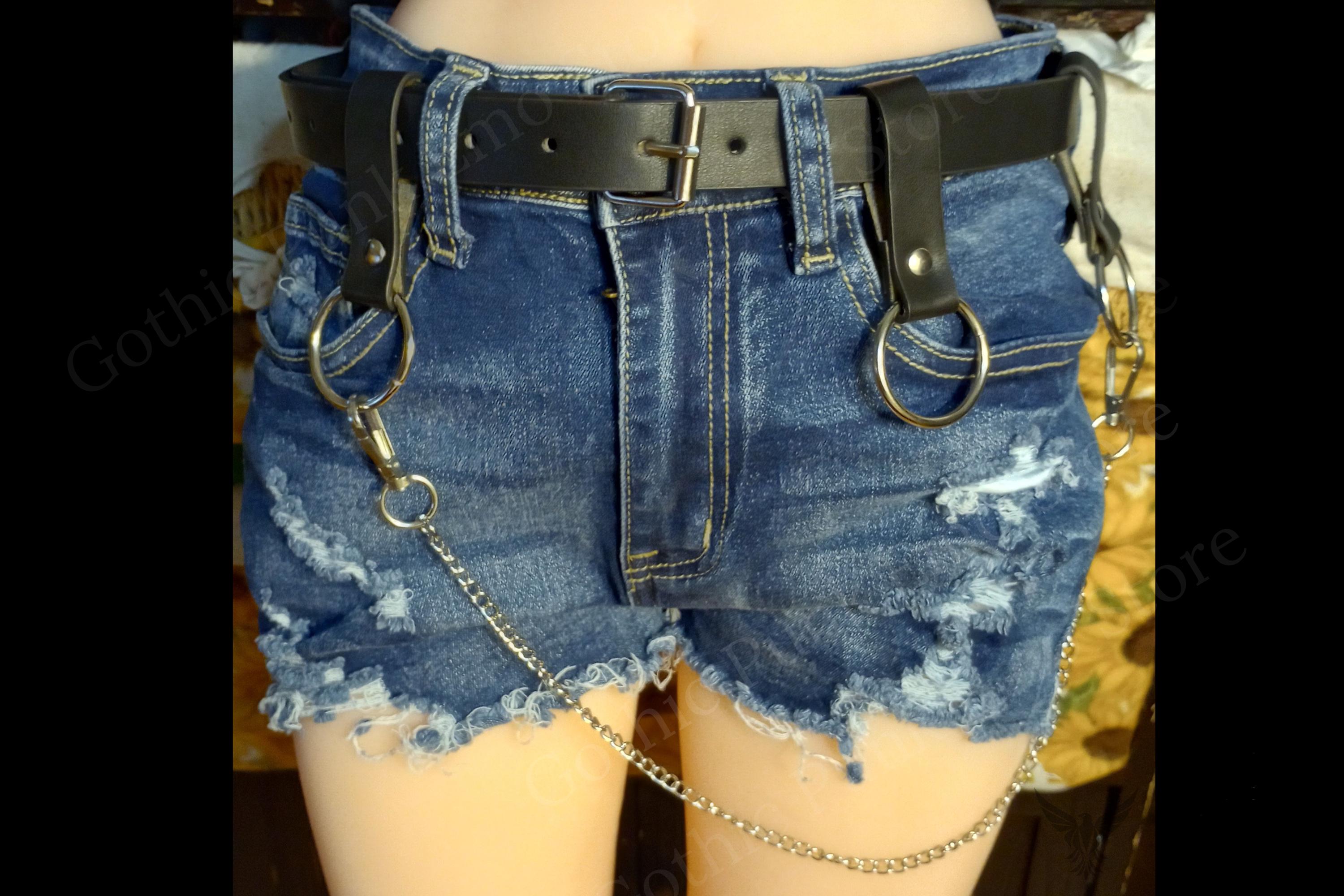 Black O-Ring Chain Belt