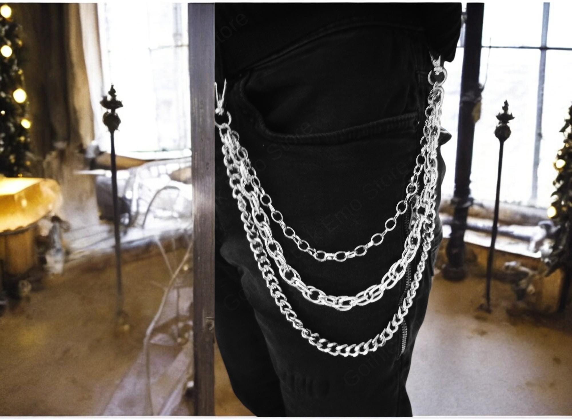 Layered 3 Row Pants Chain