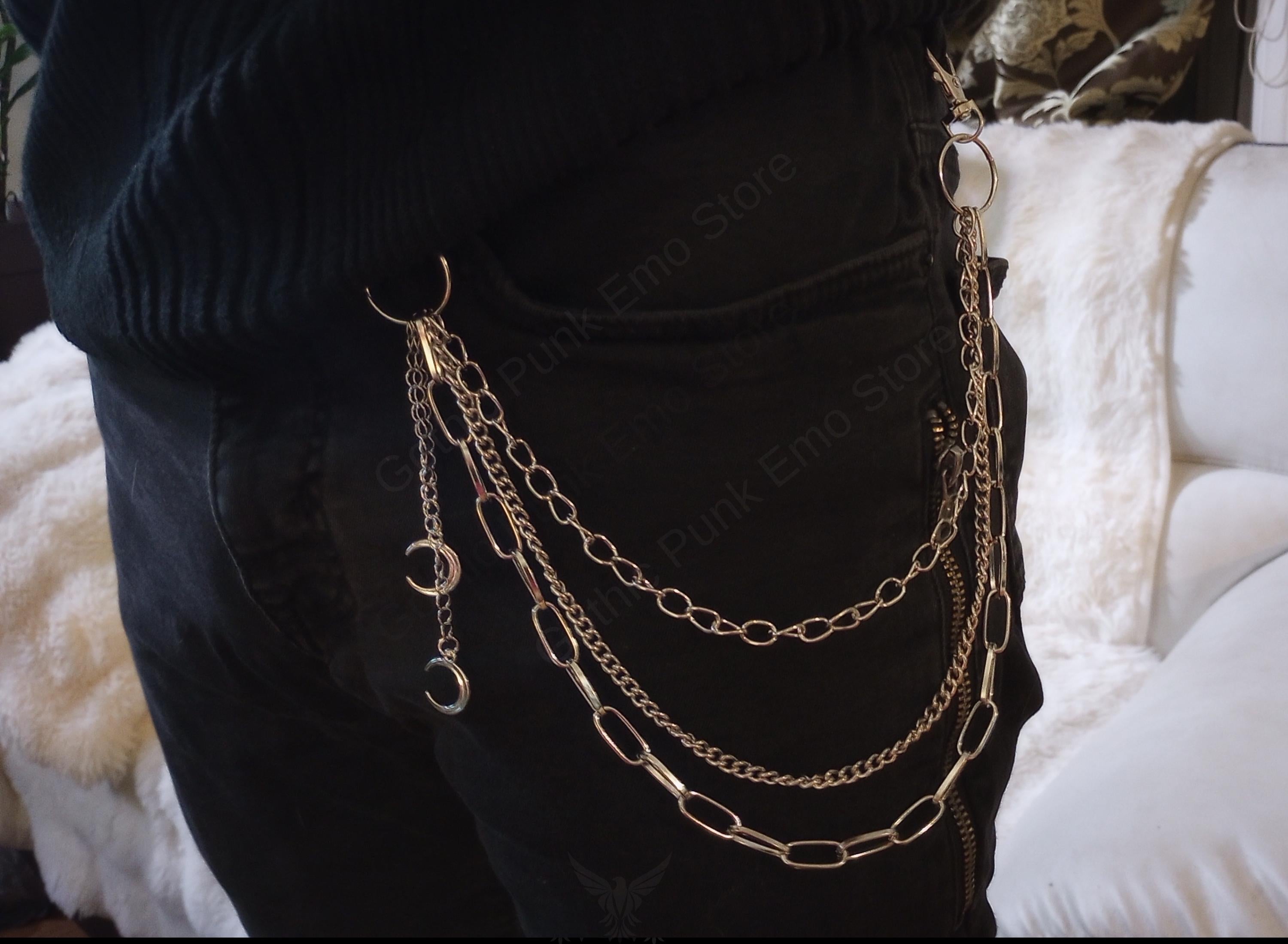 Moon Gothic 3-Layered Pants Chain