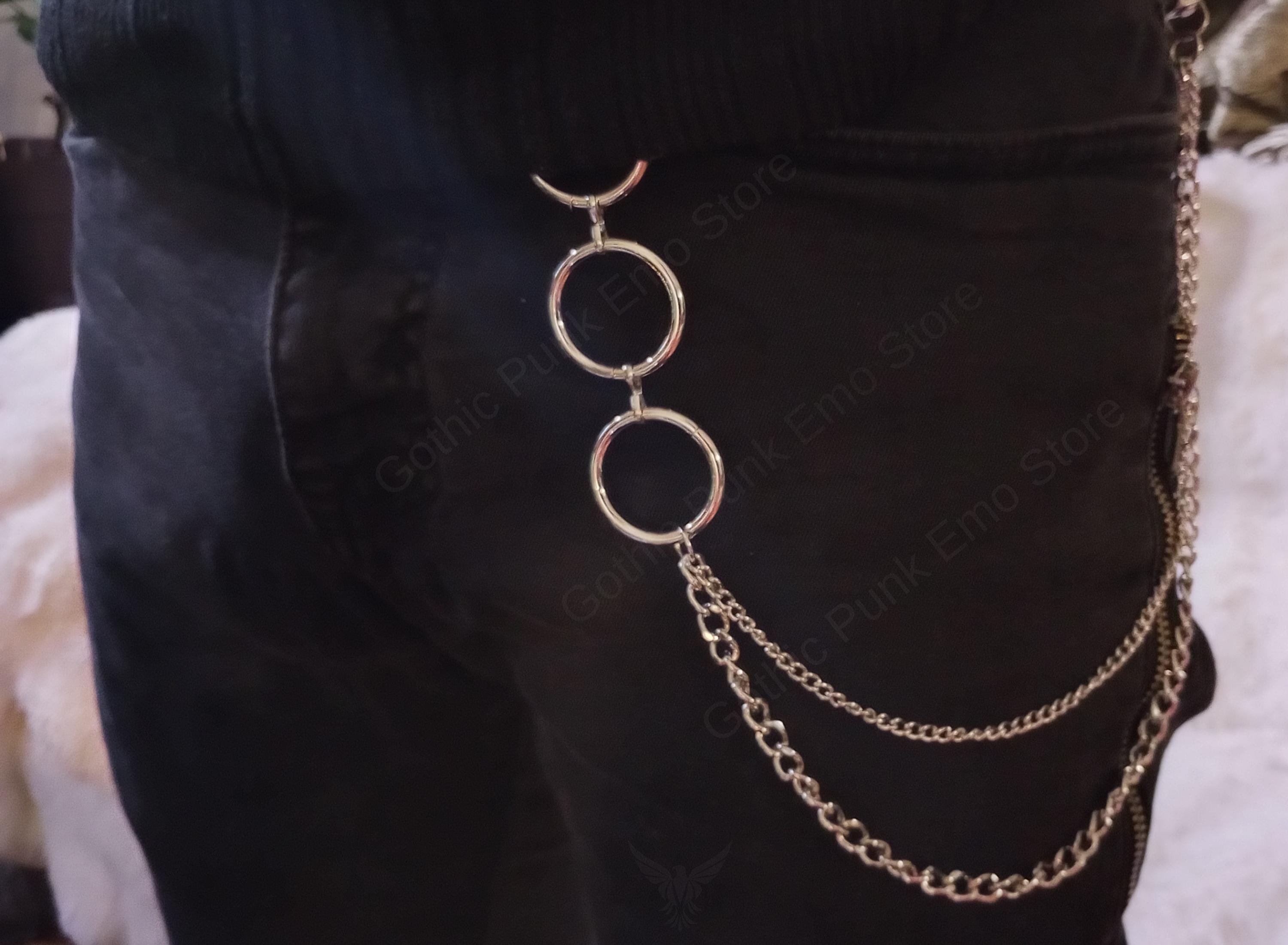 Gothic O Ring Layered Pants Chain