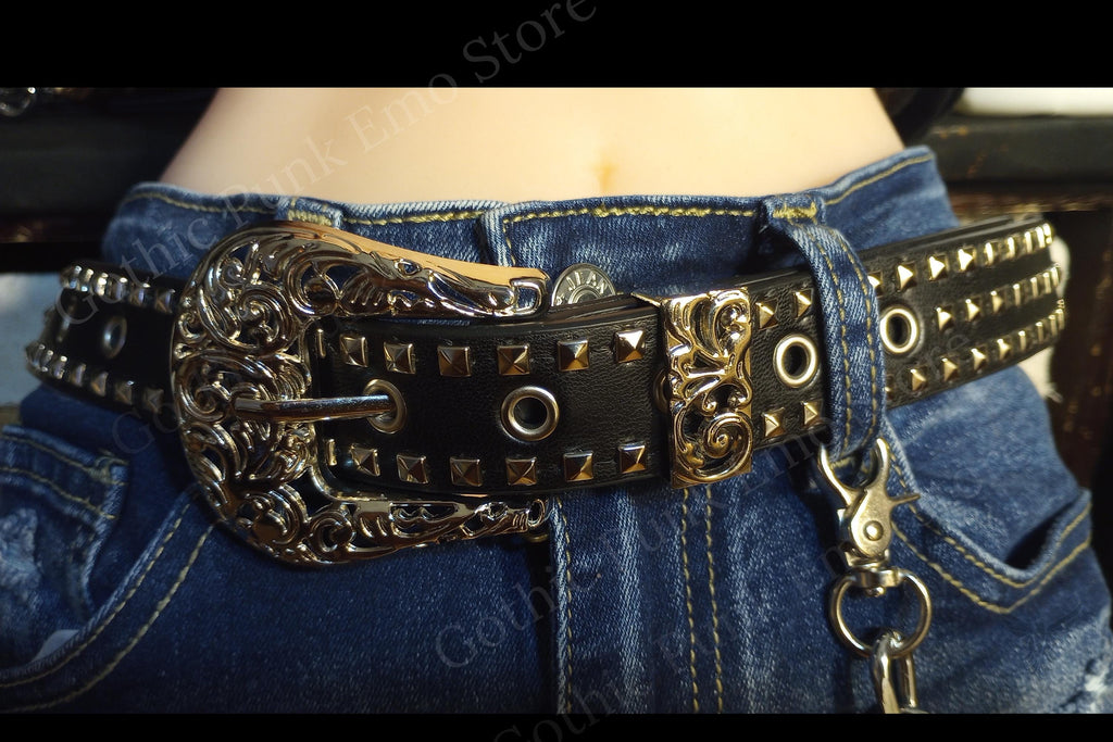 Rivet Studded Belt Western Belt
