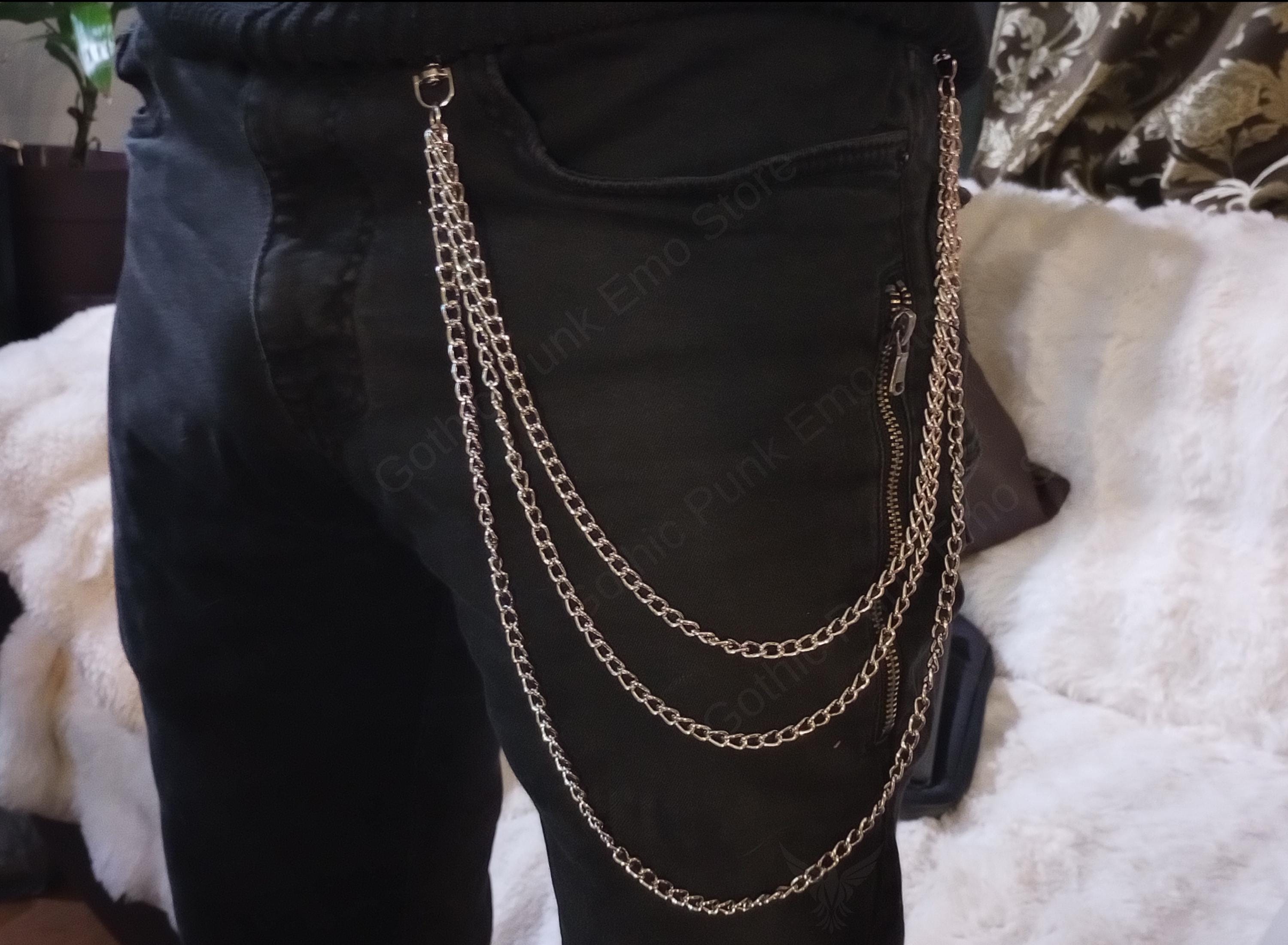 Layered Biker Wallet Chain