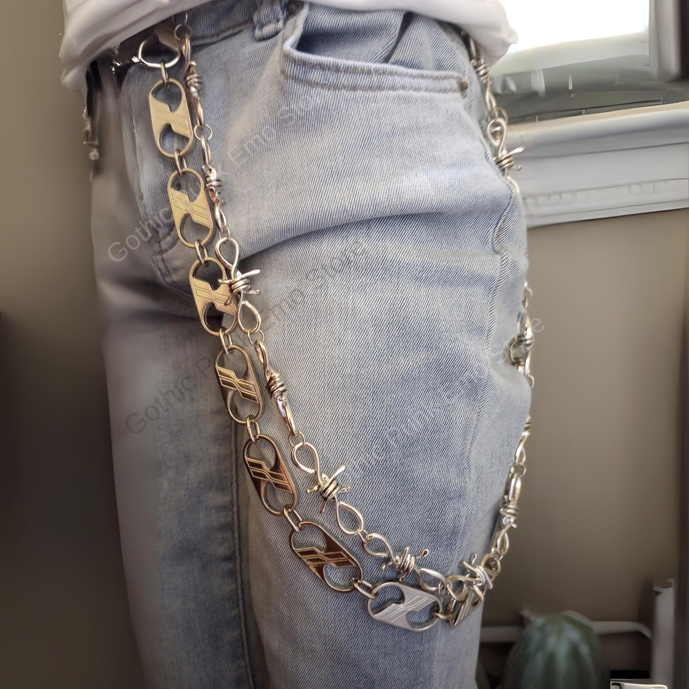 Spiked Barbed Wire Wallet Chain