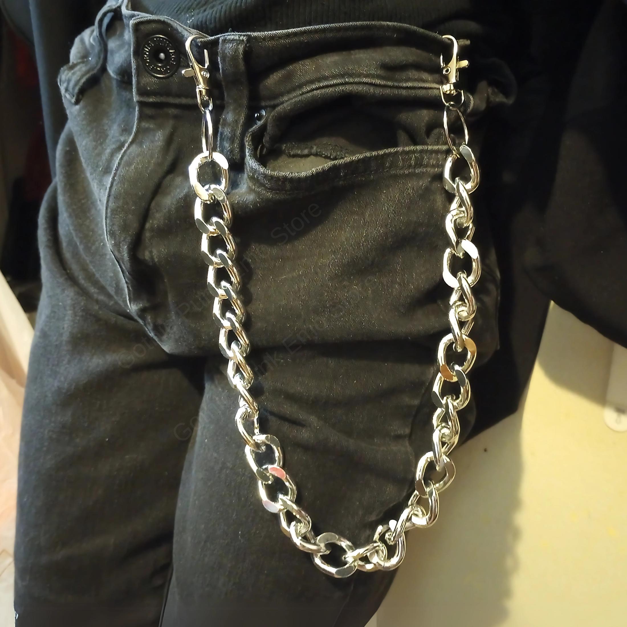 Chunky Silver Wallet Chain