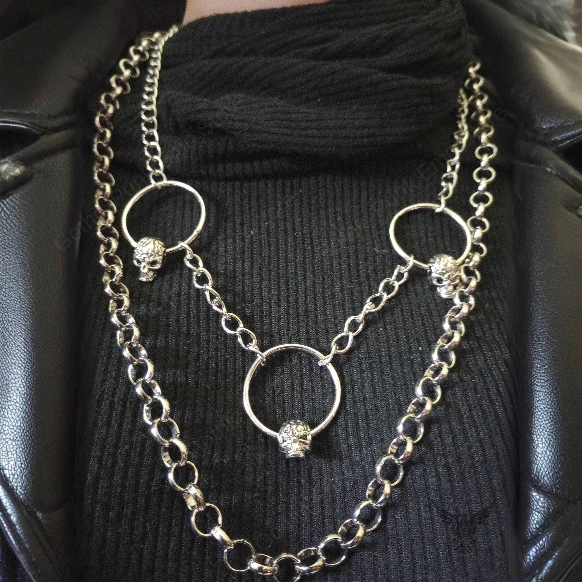 Skull O-Ring Punk Pants Chain