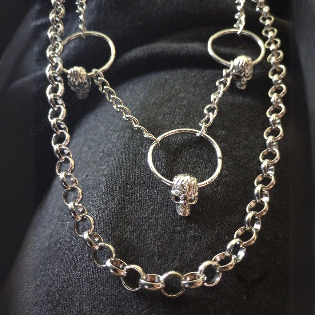 Skull O-Ring Punk Pants Chain